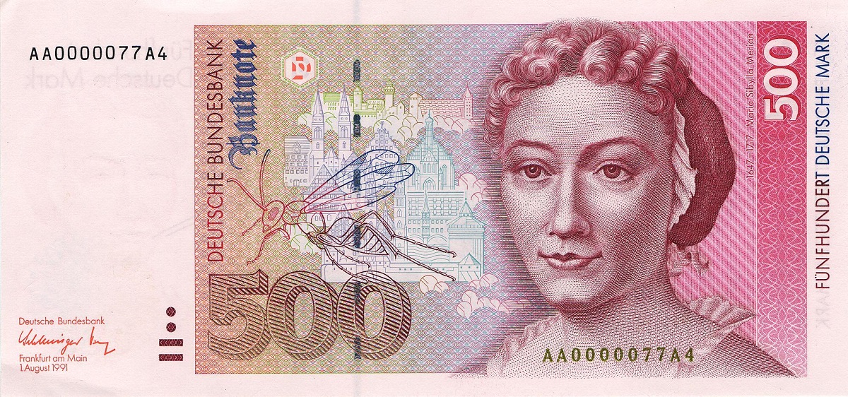 Maria Sibylla Merian  - 500-DM-Schein